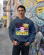 Load image into Gallery viewer, Pig America Flag Sunflower Special Custom Design Sweatshirt
