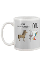 Load image into Gallery viewer, Funny Difference Between Me And Other Psychotherapists Unicorn And Horse Mug
