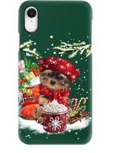 Load image into Gallery viewer, Yorkshire Terrier Loves Drinking Hot Latte Gift For Dog Lovers Phone case

