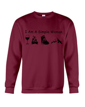 Load image into Gallery viewer, Simple Woman Loves Wine Camping Shoes And Climbing Sweatshirt
