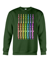 Load image into Gallery viewer, Seven Flute Rainbow Design Gift For Flute Lovers Sweatshirt
