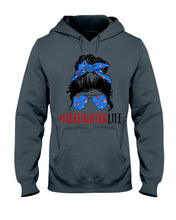 Load image into Gallery viewer, Firefighter Make You Life Safe Lady With Blue Ribbonhead Gift For Women Hoodie
