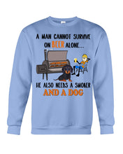 Load image into Gallery viewer, A Man Loves Beer And Dachshund Gift For Dog Lovers Sweatshirt

