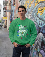 Load image into Gallery viewer, Butterfly Live Laugh Love Gift For Lover Sweatshirt
