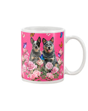 Load image into Gallery viewer, Australian Cattle Dog Butterflies Peony Gift For Dog Lovers Mug
