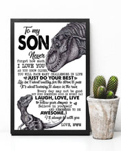 Load image into Gallery viewer, Mommy  Gift For    Son Just Do Your Best  Custom Design Vertical Poster
