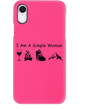 Load image into Gallery viewer, Simple Woman Loves Wine Camping Shoes And Climbing Phone case
