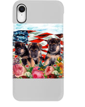 Load image into Gallery viewer, American Flag Sky Flower German Shepherd Gift For Dog Lovers Phone case
