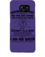 Load image into Gallery viewer, A Spoiled Wife Of An October Grumpy Old Man Birthday Meaningful Gift Phone case
