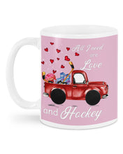 Load image into Gallery viewer, All I Need Are Love And Hockey Gift For Hockey Players Mug

