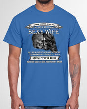 Load image into Gallery viewer, Shes Stubborn Messy And A Brat At Times Black Gift For Husband Guys Tee
