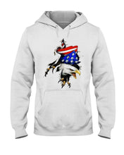 Load image into Gallery viewer, Eagle Giant Scratch USA Flag Gift For Women Hoodie

