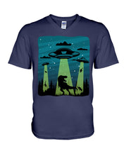 Load image into Gallery viewer, UFA Dinosaur T Rex Sky Full Of Stars Guys V-Neck
