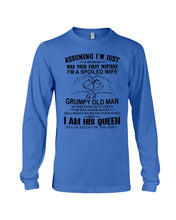 Load image into Gallery viewer, A Spoiled Wife Of An October Grumpy Old Man Birthday Meaningful Gift Unisex Long Sleeve
