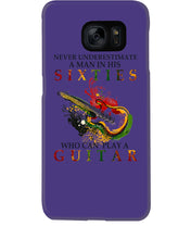 Load image into Gallery viewer, Never Underestimate A 60 Year Old Man Can Play A Guitar Phone case
