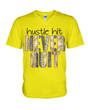 Load image into Gallery viewer, Baseball Hustle Hit Never Quit Gift For Lovers Guys V-Neck
