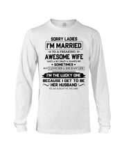 Load image into Gallery viewer, I'm The Lucky One Because I Get To Be Her Husband Gift For Husband Unisex Long Sleeve
