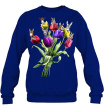 Load image into Gallery viewer, Vintage Funny Donkey With Tulip Trending For Donkey Lovers Sweatshirt
