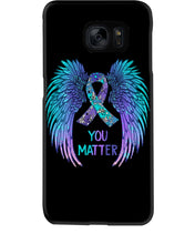 Load image into Gallery viewer, You Matter Ribbon Awareness With Angel Wings Phone case

