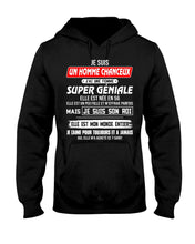 Load image into Gallery viewer, Je Suis Un Homme Chanceux J'ai Line Femme Custom Design Je Suis Son Roi Hoodie
