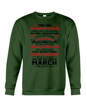 Load image into Gallery viewer, This Girl Has Fought A Thousand This Girl Was Born In March Sweatshirt
