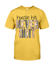 Load image into Gallery viewer, Baseball Hustle Hit Never Quit Gift For Lovers Guys Tee
