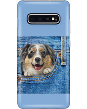 Load image into Gallery viewer, Australian Shepherd In Denim Pocket Gift For Dog Lovers Phone case
