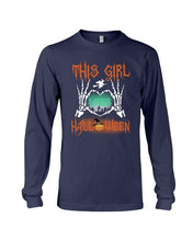 Load image into Gallery viewer, This Girl Loves Halloween Gift For Girls Unisex Long Sleeve
