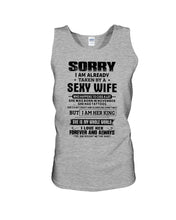 Load image into Gallery viewer, Gift For Husband Taken By A November Sexy Wife Who Happens To Cuss A Lot Unisex Tank Top
