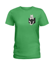 Load image into Gallery viewer, Cat In Your Front Pocket Great Gift For Cat Lovers Ladies Tee
