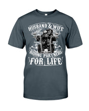 Load image into Gallery viewer, Husband And Wife Riding Partners For Life For Family Guys Tee
