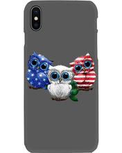 Load image into Gallery viewer, Lovely Phone Case Three Owl With US Flag Gift For Owl Lovers Phone case
