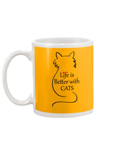 Load image into Gallery viewer, Life Better With Cats  Unique Custom Design For Cat Lovers Mug
