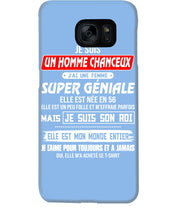Load image into Gallery viewer, Je Suis Un Homme Chanceux J'ai Line Femme Custom Design Je Suis Son Roi Phone case
