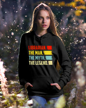 Load image into Gallery viewer, Vintage Funny Librarian The Man The Myth The Legend Gift For Friends Hoodie
