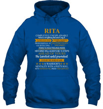 Load image into Gallery viewer, Rita Custom Name Gift A Warrior's Mentality With A Poet's Soul Hoodie
