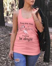 Load image into Gallery viewer, Every Little Thing Is Gonna Be Alright Gift For Flamingo Lovers Ladies Flowy Tank
