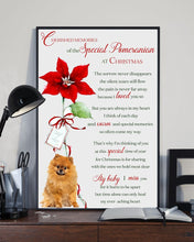 Load image into Gallery viewer, Pomeranian Cherished Memories At Christmas Gift For Dog Lovers Vertical Poster
