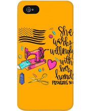 Load image into Gallery viewer, She Works Willingly With Her Hands Gift For Sew Lovers Phone case
