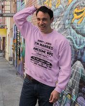 Load image into Gallery viewer, I'm The Lucky One Because I Get To Be Her Husband Gift For Husband Sweatshirt
