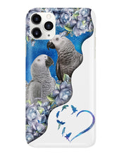 Load image into Gallery viewer, Magical Gray Couple African Parrot Gift For Bird Lovers Phone case
