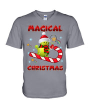 Load image into Gallery viewer, Tennis Players Magical Christmas Snowman Gift For Women Guys V-Neck
