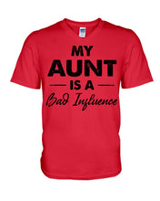 Load image into Gallery viewer, My Aunt Is A Bad Infuence Special Custom Design Guys V-Neck
