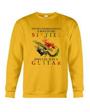 Load image into Gallery viewer, Never Underestimate A 60 Year Old Man Can Play A Guitar Sweatshirt
