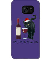 Load image into Gallery viewer, Cat Drink And Be Merry Meaningful Gift For Women Phone case

