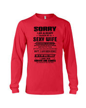 Load image into Gallery viewer, Gift For Husband Taken By A November Sexy Wife Who Happens To Cuss A Lot Unisex Long Sleeve
