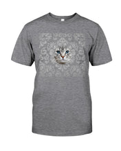 Load image into Gallery viewer, Vintage Cat's Face Unique Custom Design For Cat Lovers Guys Tee
