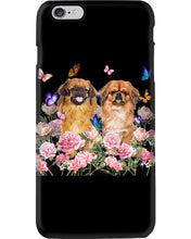 Load image into Gallery viewer, Pekingese With Peonies Gift For Dog Lovers Phone case
