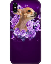 Load image into Gallery viewer, Purple Phone Case With Rose Gift For Chihuahua Lovers Phone case

