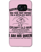 Load image into Gallery viewer, A Spoiled Wife Of An October Grumpy Old Man Birthday Meaningful Gift Phone case
